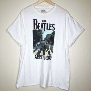 THE BEATLES Distressed Oversized Graphic Tee 
